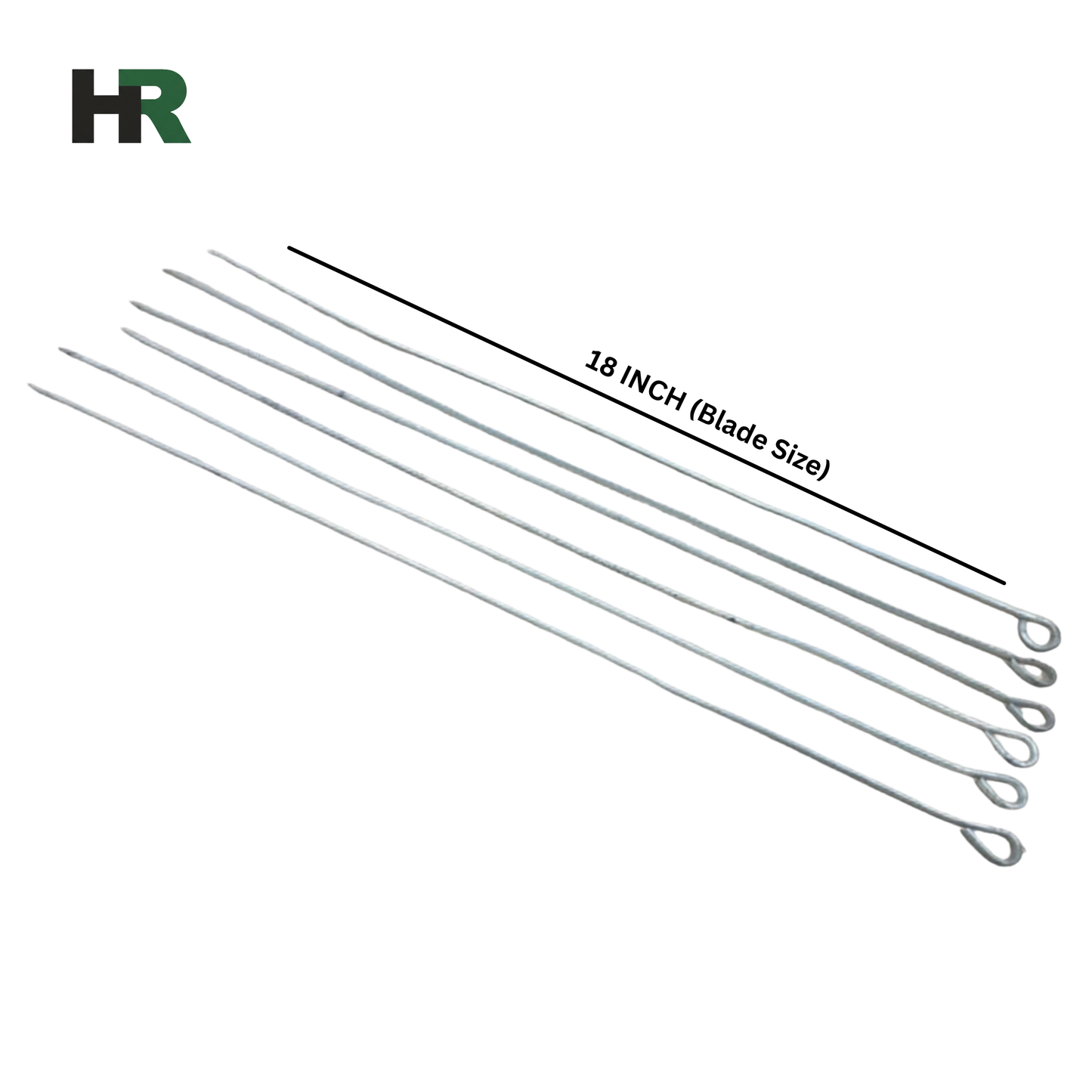 BBQ Skewers Galvinised Iron (18 Inch) Pack of 6