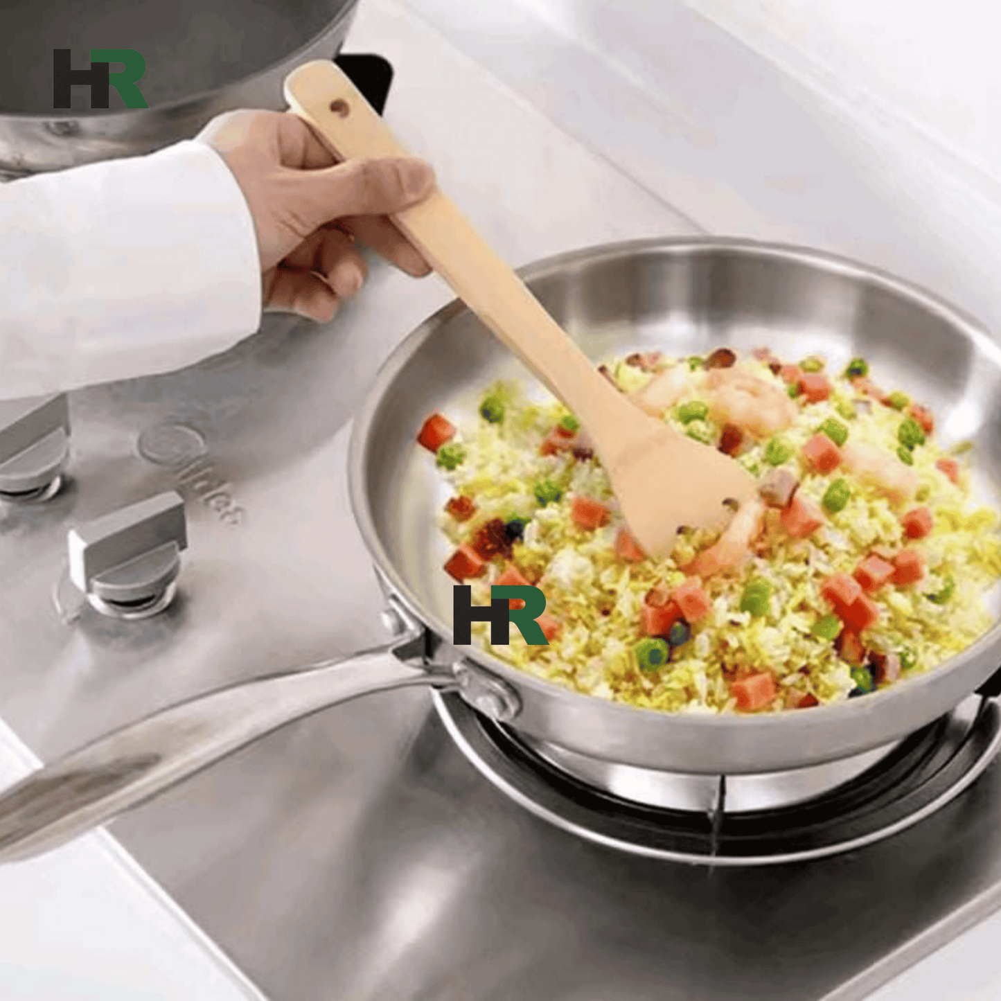 Kitchen Kit Bamboo Non‑Stick Frying Pan Spatula & Rice Spoon | Heat Resistant Cooking Tool