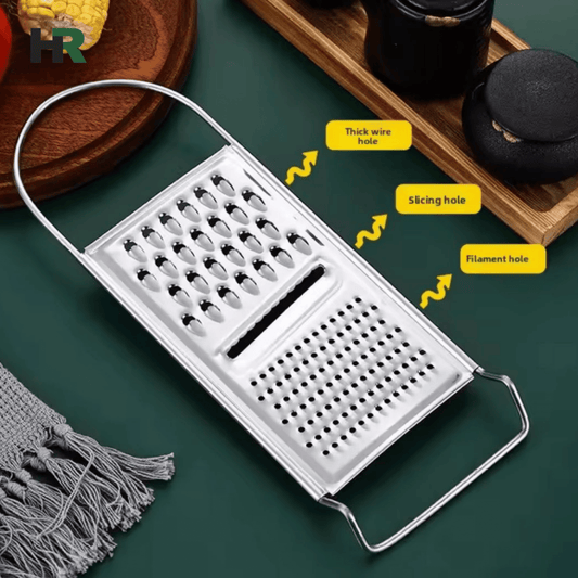 Stainless Steel Multi‑Function Grater | Kitchen Vegetable Slicer for Potato & Carrot