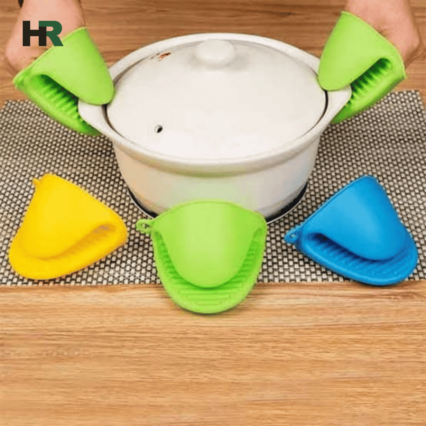 Silicone Pot Gripper / Pot Holder Pair | Heat Resistant Kitchen Tool