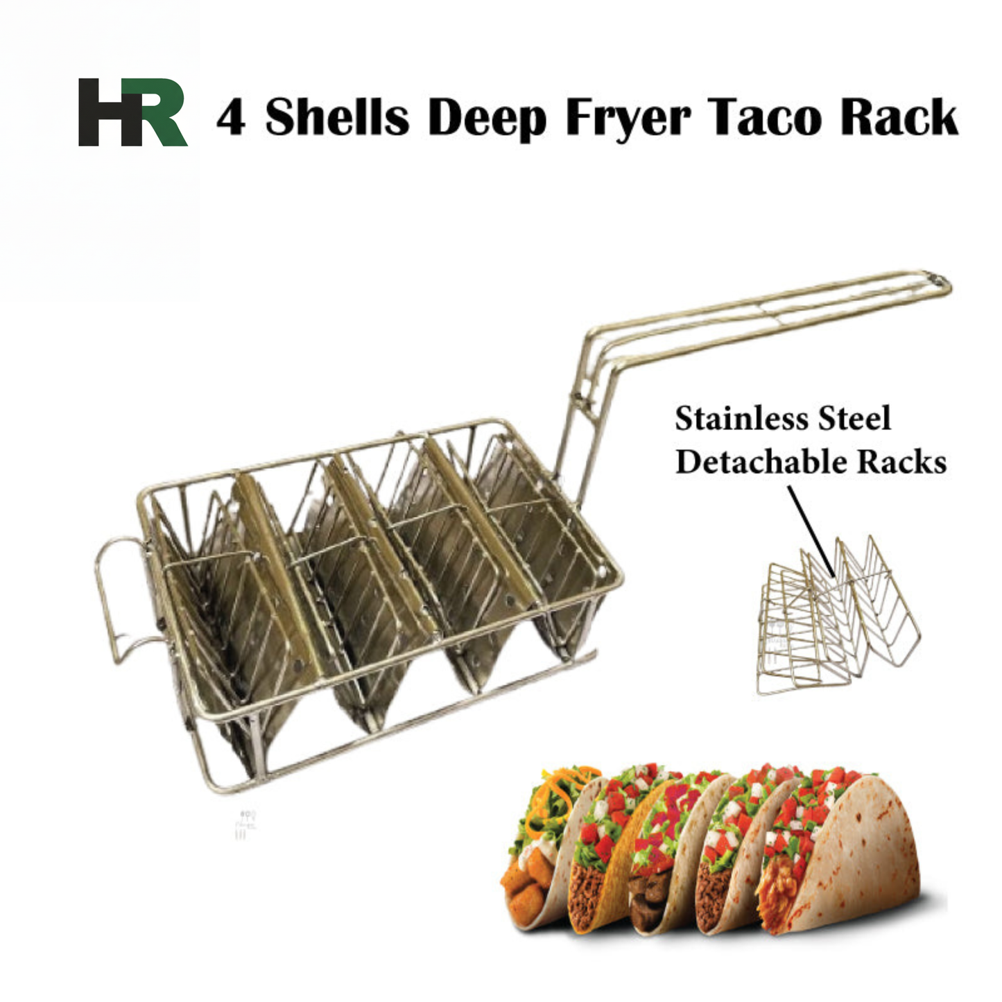 4 Shells Deep Fryer Taco Rack