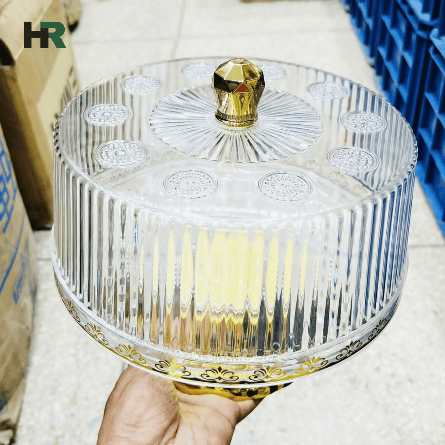 Acrylic Cake Serving & Storing Dish with Stand | Dome Lid Cover