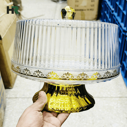 Acrylic Cake Serving & Storing Dish with Stand | Dome Lid Cover