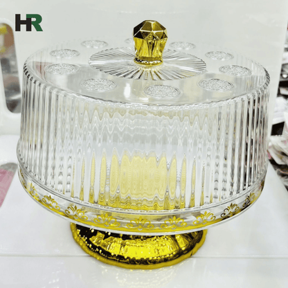 Acrylic Cake Serving & Storing Dish with Stand | Dome Lid Cover