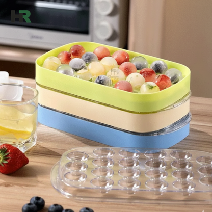 22-Cube Ball Shaped Ice Tray (With Lid)(10574)