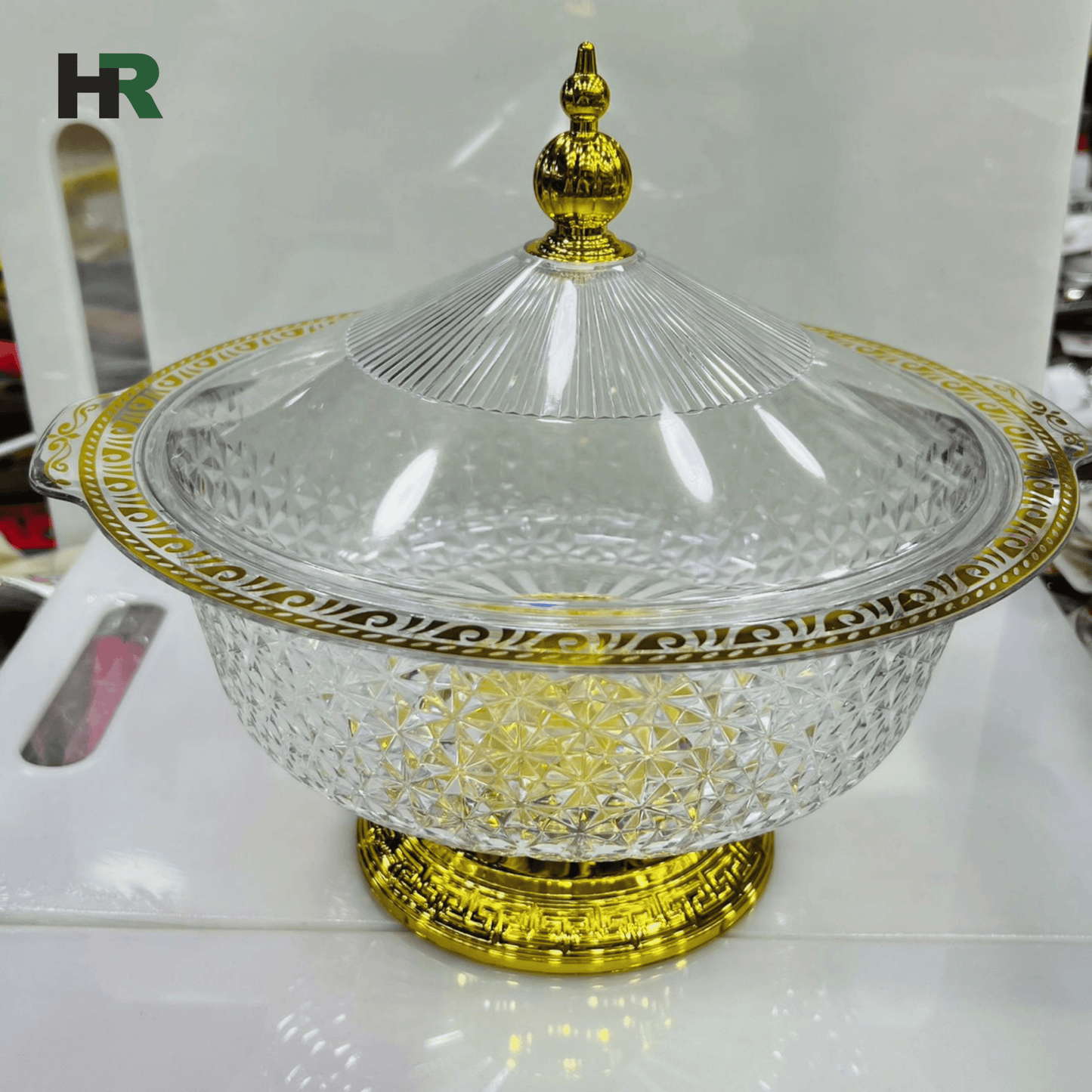 Acrylic Fruit Bowl with Stand | Elegant Kitchen & Dining Accessory