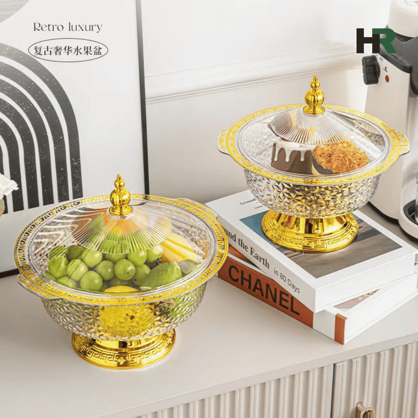 Acrylic Fruit Bowl with Stand | Elegant Kitchen & Dining Accessory