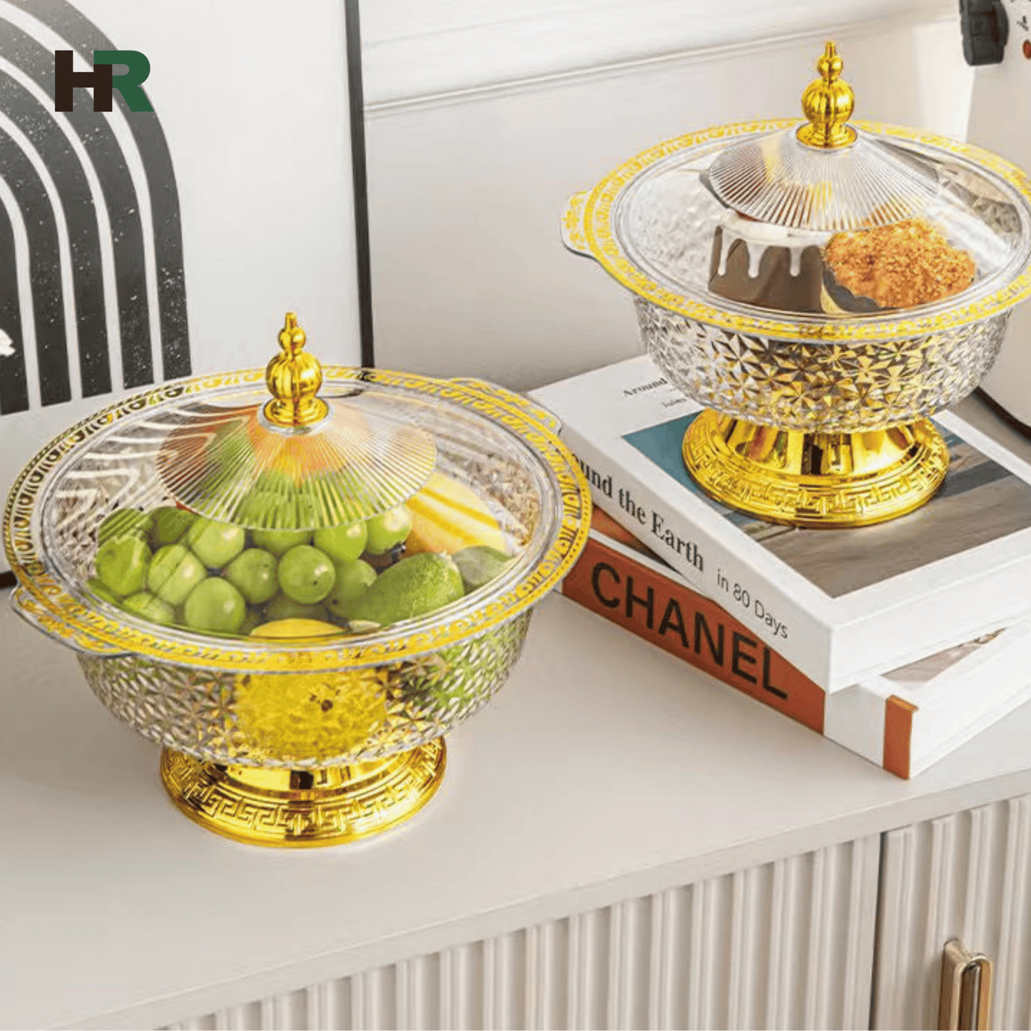 Acrylic Fruit Bowl with Stand | Elegant Kitchen & Dining Accessory