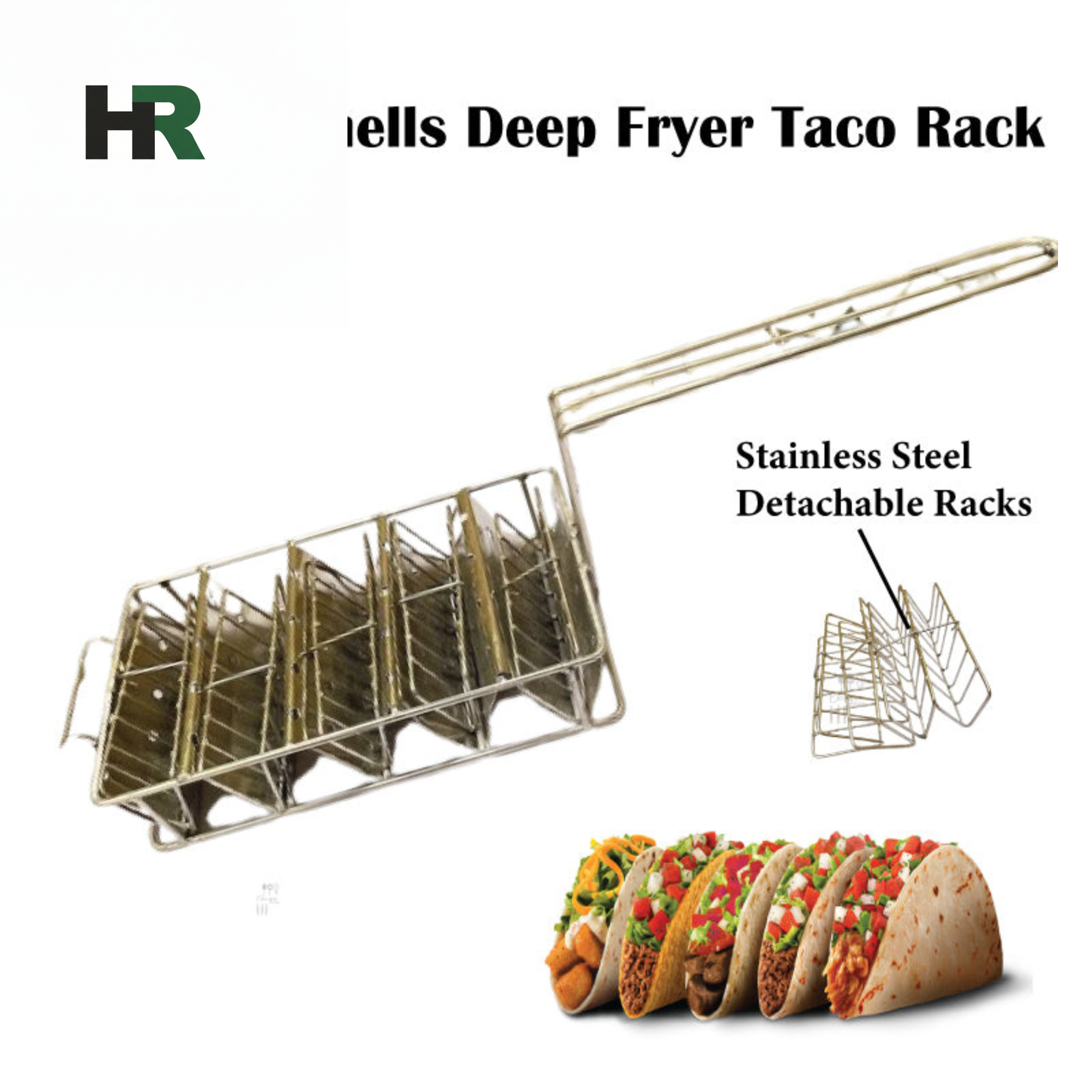 5 Shells Deep Fryer Taco Rack