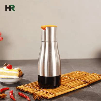 Cooking Seasoning Oil Bottle Dispenser | Stainless Glass Storage Bottle for Oil & Vinegar