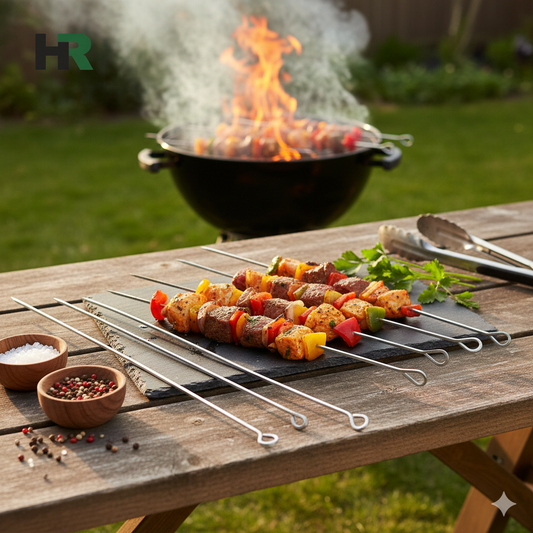 BBQ Skewers Galvinised Iron (18 Inch) Pack of 6