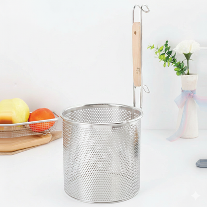 Pasta Strainer With Wooden Handle
