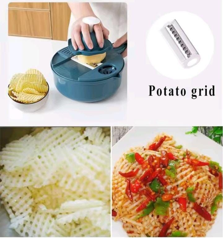 Vegetable Cutter Multi-Functional Potatoes Manual Cut Shred Slicer