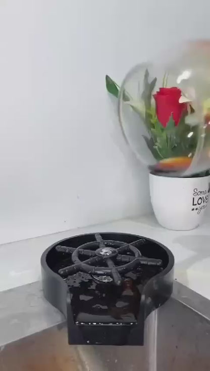 Automatic Cup Washer | Glass Rinser Faucet Attachment for Kitchen Sink